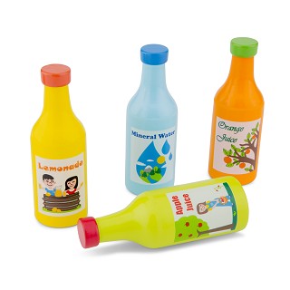 New Classic Toys - Set van 4 flesjes drinken